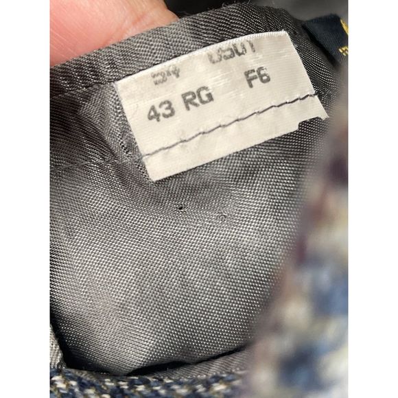 Brooks Brother 346 Herringbone Blazer Men 43 R Gray Multicolor Wool Jacket Suit - Picture 7 of 12